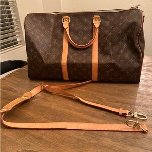 Brown Monogram Men's Bag  and crossbody strap